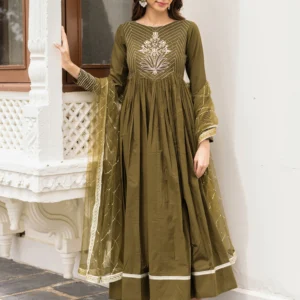 Green Anarkali Suit
